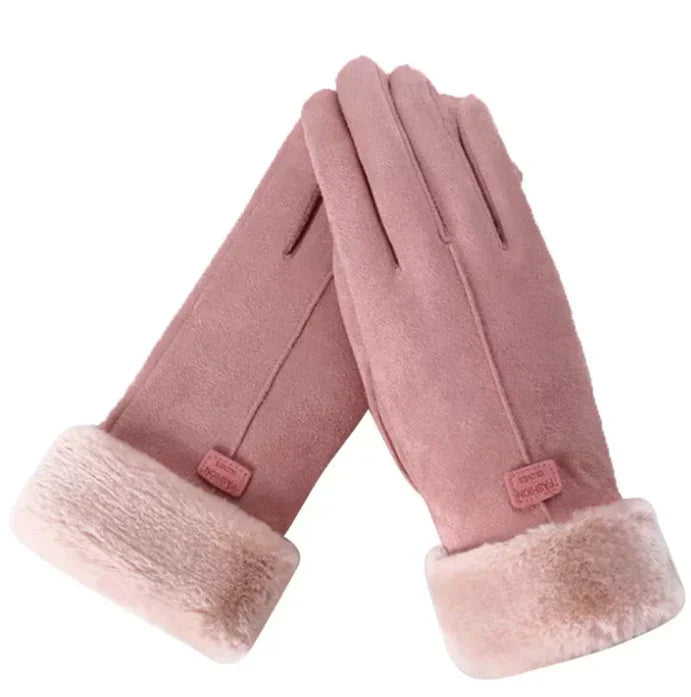 Fioria | Vinterhandsker i Ruskind-Look