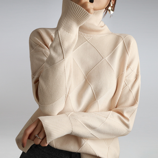 Linda™ | Luksuriøs Cashmere Rullekravesweater til Damer for Varme og Elegance