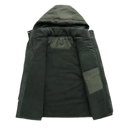 Jameson™ | Herrer Parka Vinterjakke Med Hætte Og Sherpafor | Varm Vandafvisende Jakke Med Lommer Og Uldfor