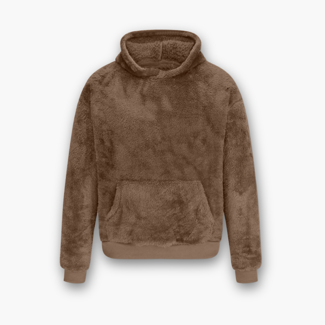 Kila™ | Varm Fluffy Plys Hoodie Unisex Med Kængurulomme