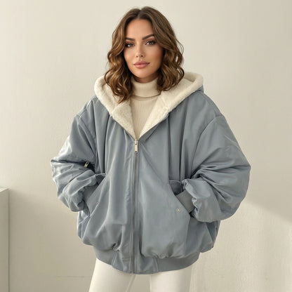 Luna | Vendbar Teddy Bomberjakke