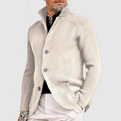 Nico™ | Herrer Ribbet, Behagelig og Varm Cardigan med Knapper