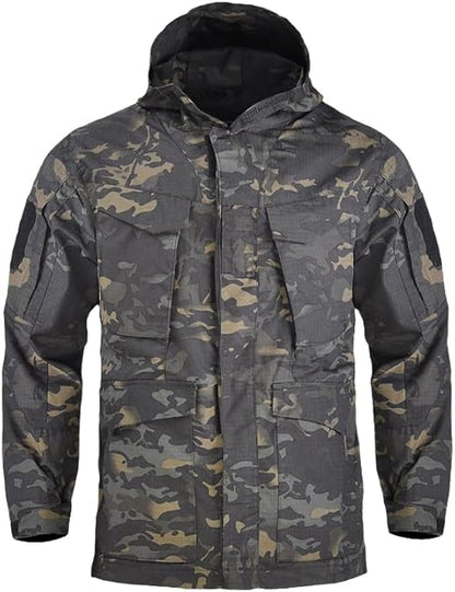 Tarek™ | Herrer Taktisk Vand- Og Vindafvisende Vinterjakke | Militær Outdoor Jakke Med Hætte Og Flere Lommer