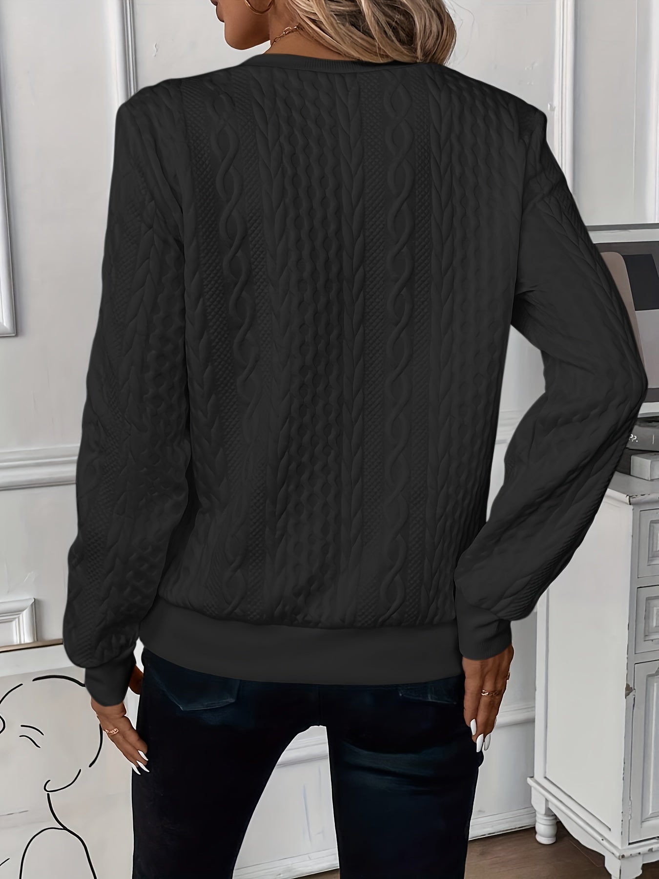 Éliane | Kabelstrikket Sweater Damer
