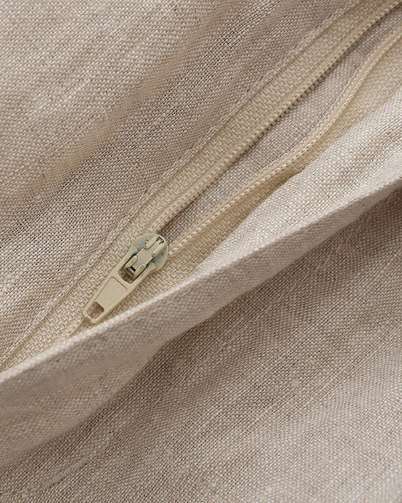 Nereo | Sommer Shorts til Mænd i Hørlook med Elastisk Talje & Sidelommer