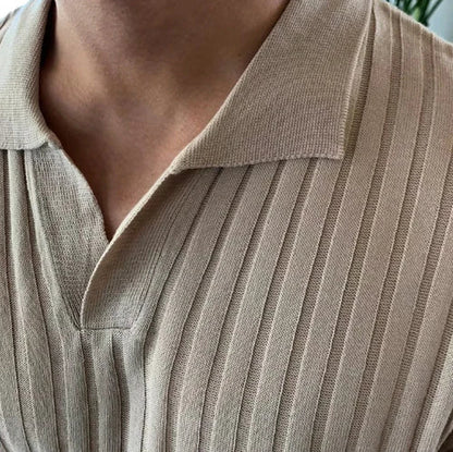 Rafael™ | Silkeblødt Ribbet Bomulds-T-shirt med Mesh for Ventilation og Komfort