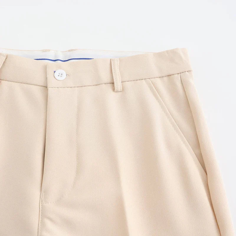 Marcello™ | Herre Slim Fit Cropped Stretch Bukser med Ankellange Ben | Luksuriøse Smart Casual Pæne Bukser