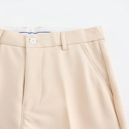 Marcello™ | Herre Slim Fit Cropped Stretch Bukser med Ankellange Ben | Luksuriøse Smart Casual Pæne Bukser