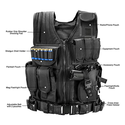 Sentinel | Taktisk Vest Med MOLLE-System & Aftagelig Hylster
