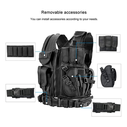 Sentinel | Taktisk Vest Med MOLLE-System & Aftagelig Hylster