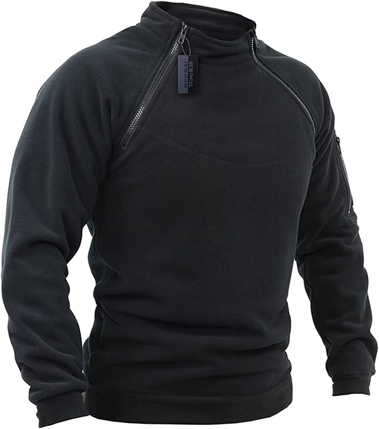Sentinel | Taktisk Fleece Pullover med Lynlås og Ærmelommer