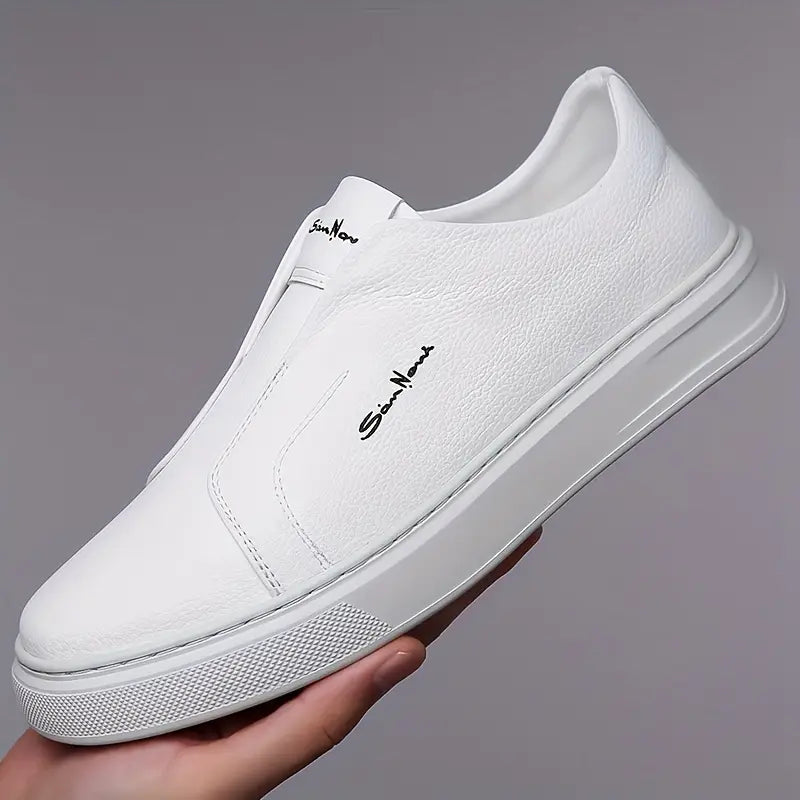 Arlen | Herre Slip-On Sneakers | Slip‑On Sko | Kunstlæder & Elastiske Sider | Komfortabel & Skridsikker
