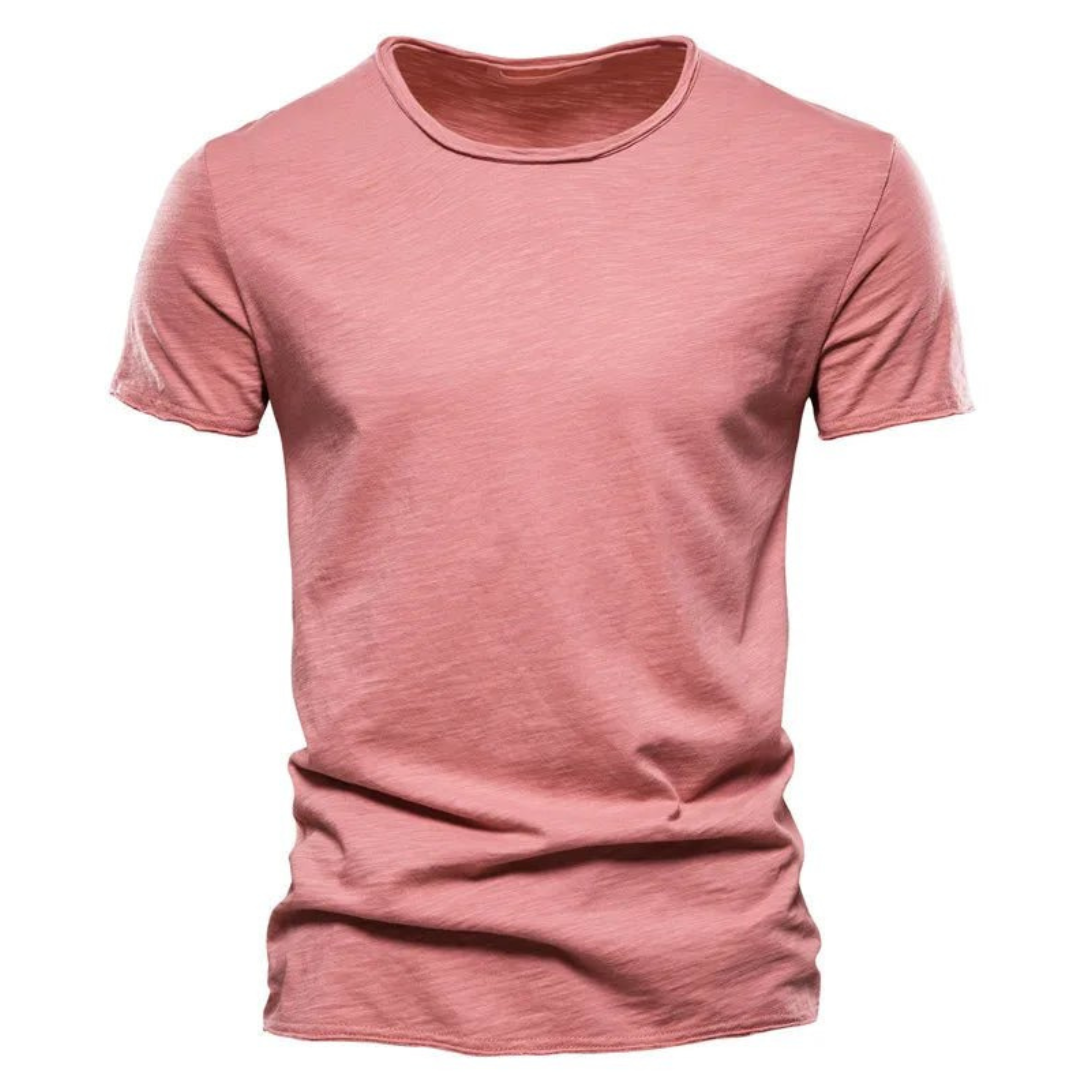 Nico | Casual T-shirt med Subtil Struktur Herre