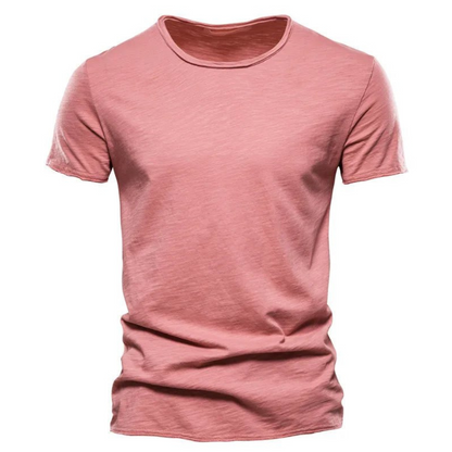 Nico | Casual T-shirt med Subtil Struktur Herre