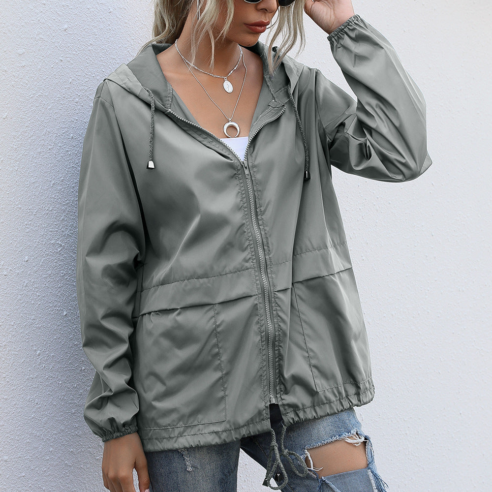 Ayla™ | Regnjakke med Lynlås, Trendy Pasform og Åndbart Design