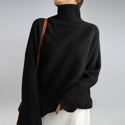 Linda™ | Luksuriøs Cashmere Rullekravesweater til Damer for Varme og Elegance