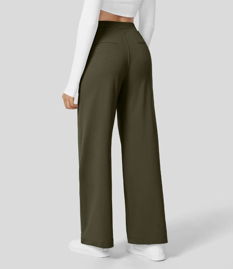Lunara | High Waist Vide Pailletbukser Med Sidelommer Damer