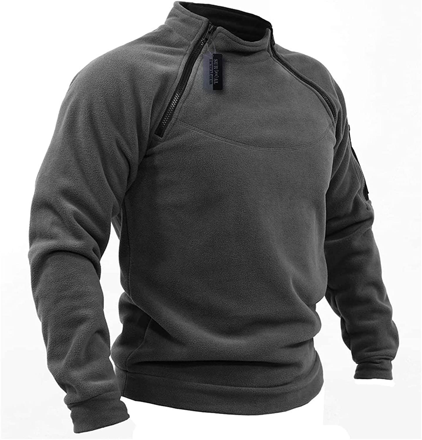 Sentinel | Taktisk Fleece Pullover med Lynlås og Ærmelommer