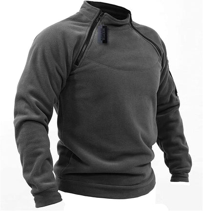 Sentinel | Taktisk Fleece Pullover med Lynlås og Ærmelommer