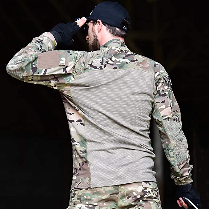 Aegis | Taktisk Combat Shirt med Camouflage og Ærmelommer