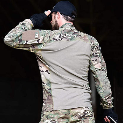 Aegis | Taktisk Combat Shirt med Camouflage og Ærmelommer