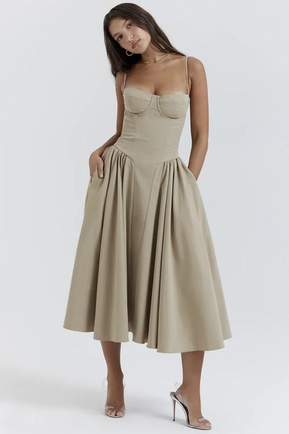 Elviera | Elegant Midikjole Damer
