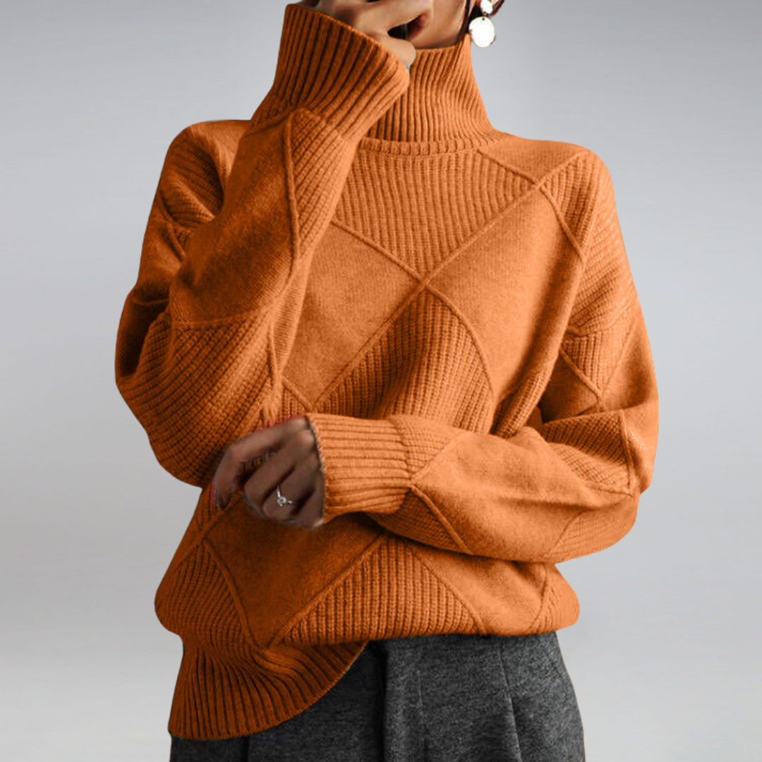Linda™ | Luksuriøs Cashmere Rullekravesweater til Damer for Varme og Elegance