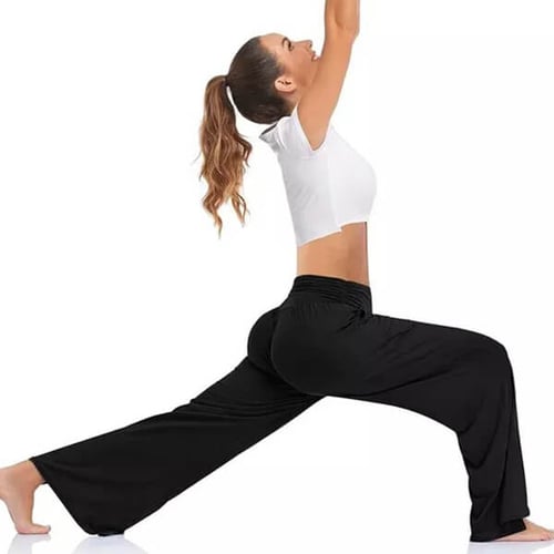Elara™ | Damer Yoga Lounge Bukser | Bløde, Åndbare Bukser med Høj Talje og Vidde Ben