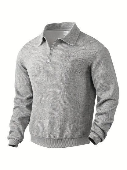 Mathéo™ | Herre Half-Zip Polo med Lange Ærmer og Moderne Stil