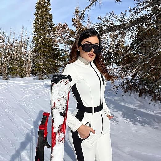 Elowyn™ | Damer Ski Jumpsuit | Vandafvisende, Slankende og Stilfuld til Vinterferie