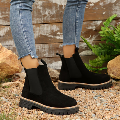 Nerina | Chelsea Boots Zwart Suede