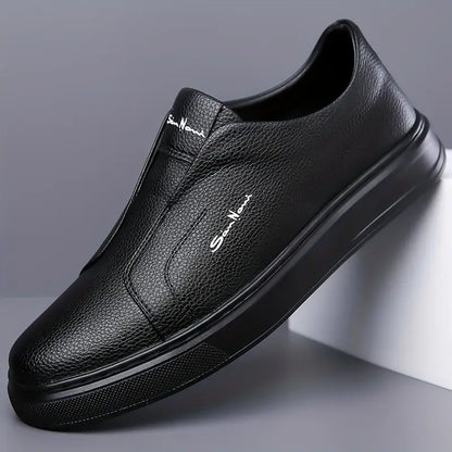 Arlen | Herre Slip-On Sneakers | Slip‑On Sko | Kunstlæder & Elastiske Sider | Komfortabel & Skridsikker