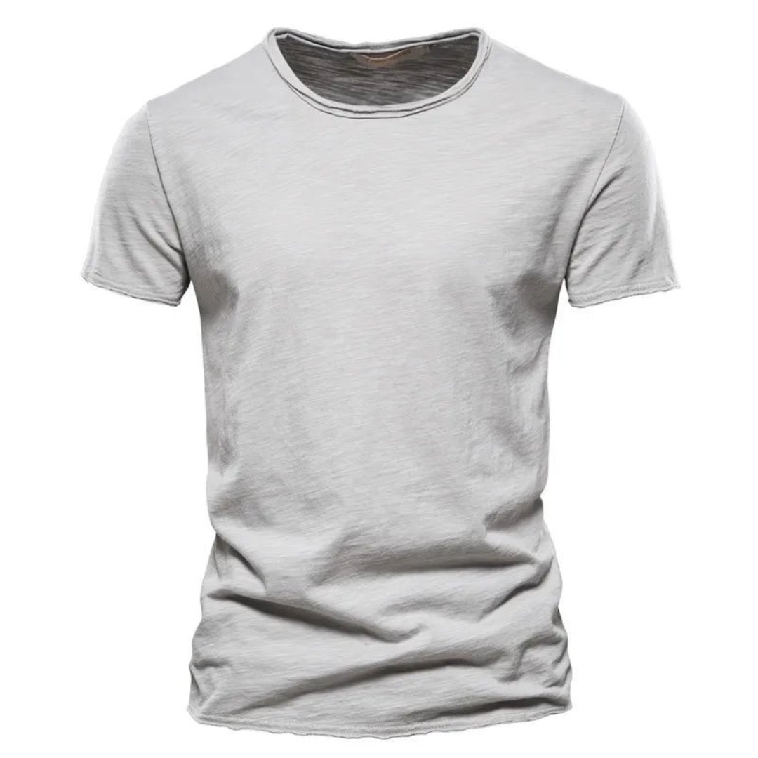 Nico | Casual T-shirt med Subtil Struktur Herre