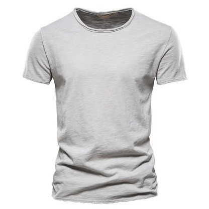Nico | Casual T-shirt med Subtil Struktur Herre