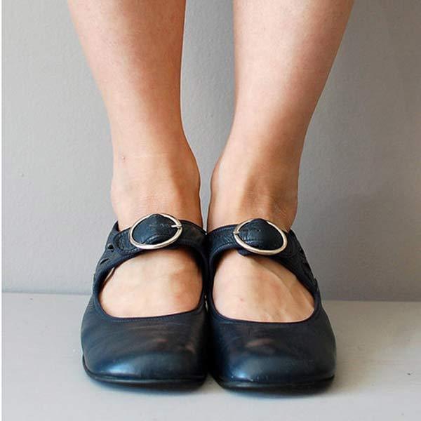 Isolde™ | Klassiske Mary Jane Pumps med Blokhæl | Retro Sko med Justerbar Rem og Moderne Komfort
