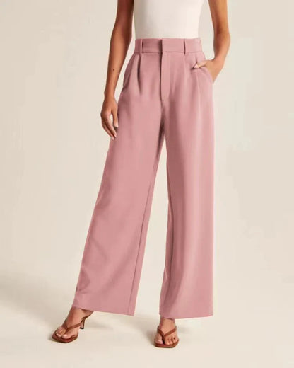 Valentina | Beige Wide-Leg Bukser Damer