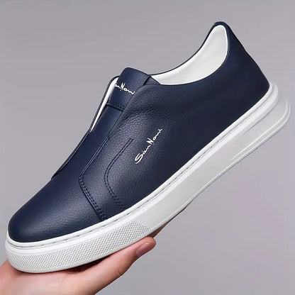 Arlen | Herre Slip-On Sneakers | Slip‑On Sko | Kunstlæder & Elastiske Sider | Komfortabel & Skridsikker