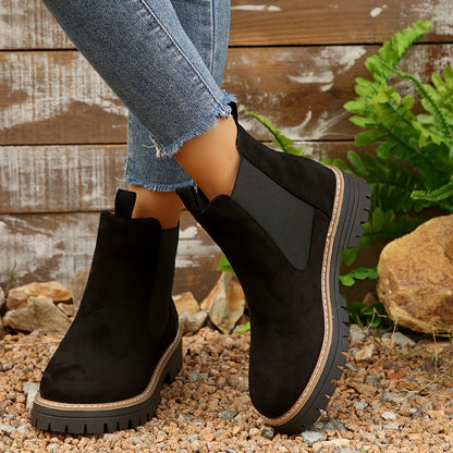 Nerina | Chelsea Boots Zwart Suede