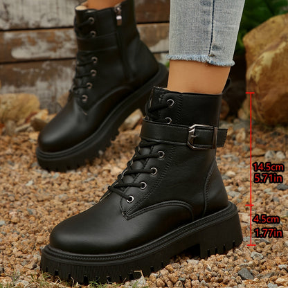 Ravena | Combat Boots Med Spænde