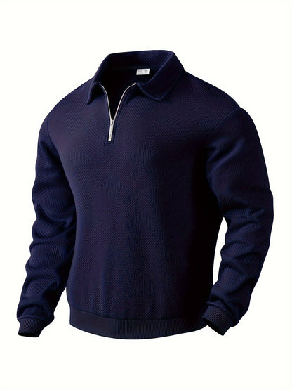 Mathéo™ | Herre Half-Zip Polo med Lange Ærmer og Moderne Stil