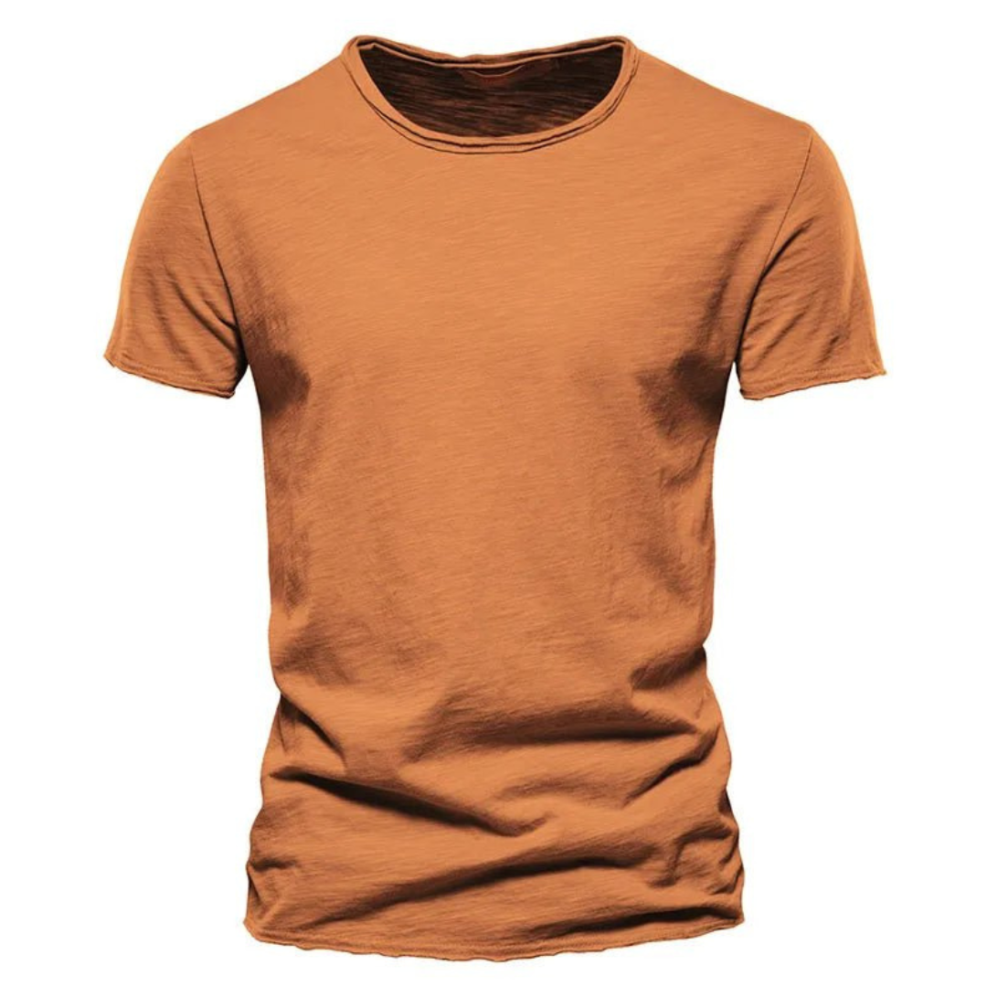 Nico | Casual T-shirt med Subtil Struktur Herre