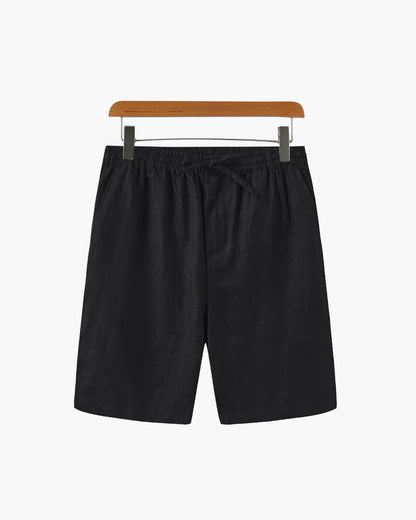 Nereo | Sommer Shorts til Mænd i Hørlook med Elastisk Talje & Sidelommer