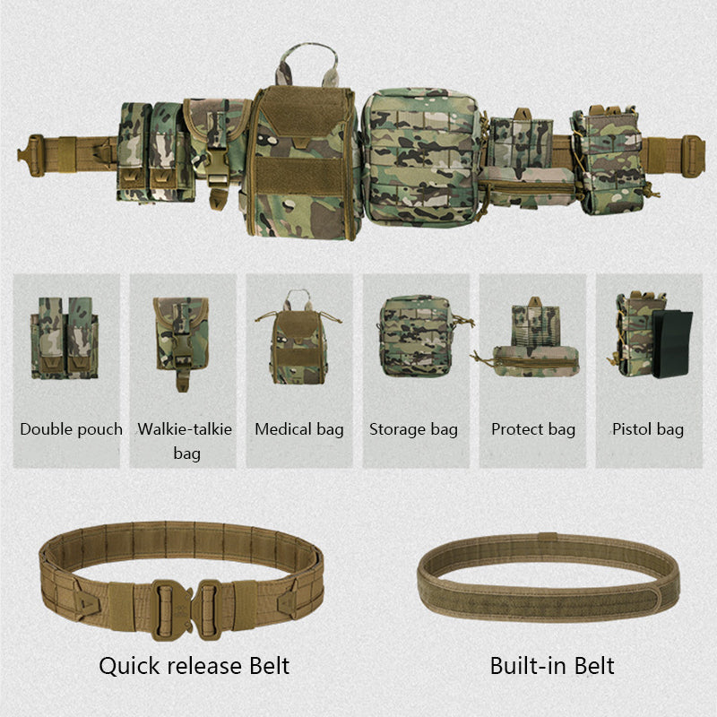 Ares | Taktisk MOLLE Kampbælte Med Modulaire Pouches