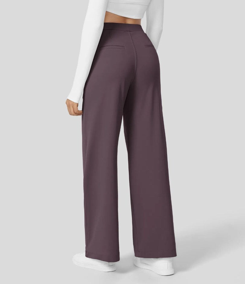 Lunara | High Waist Vide Pailletbukser Med Sidelommer Damer