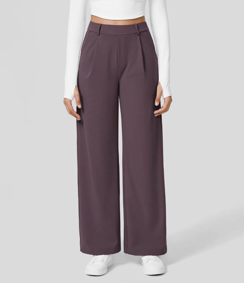 Lunara | High Waist Vide Pailletbukser Med Sidelommer Damer
