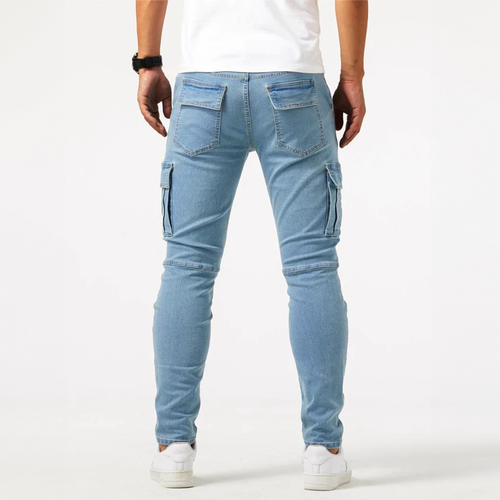 Nerev™ | Elegant Mænd Cargobukser med Slank Pasform og Avanceret Stretch-Stof
