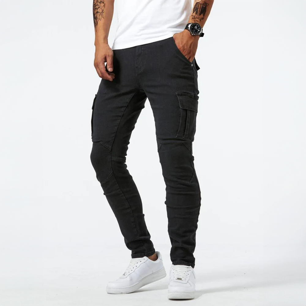 Nerev™ | Elegant Mænd Cargobukser med Slank Pasform og Avanceret Stretch-Stof