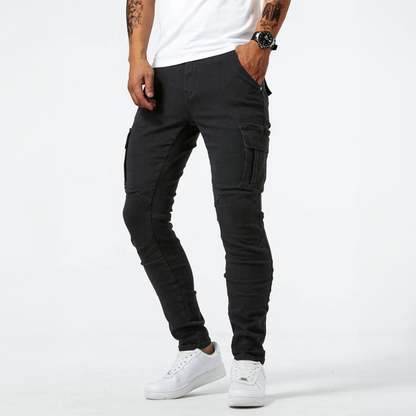 Nerev™ | Elegant Mænd Cargobukser med Slank Pasform og Avanceret Stretch-Stof