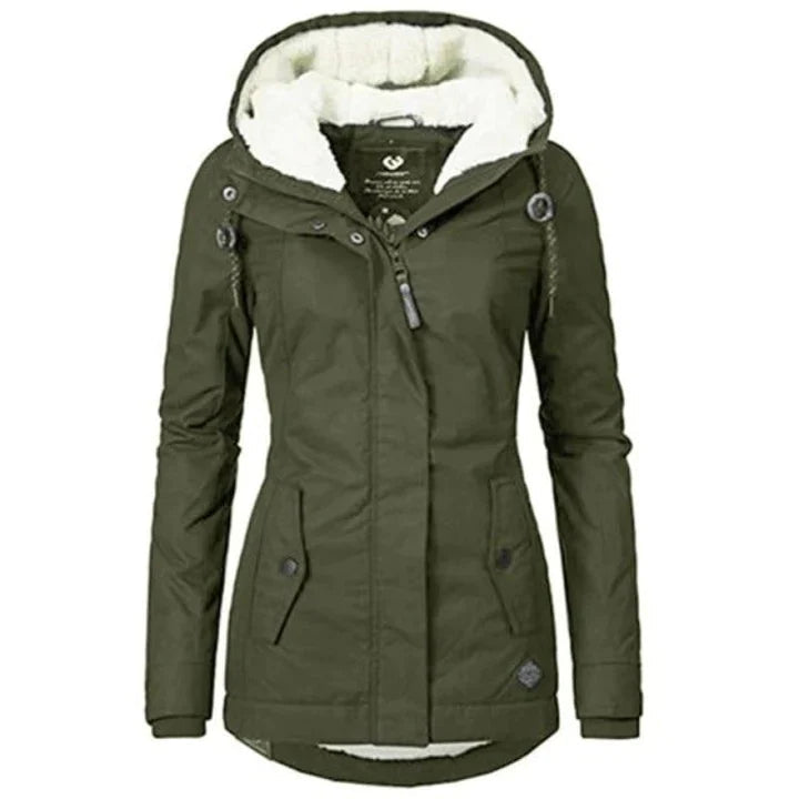 Mona™ | Elegant Lang Slim Fit Parka Damer Vinterjakke