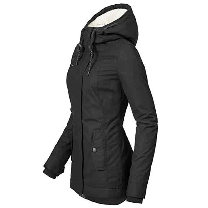 Mona™ | Elegant Lang Slim Fit Parka Damer Vinterjakke